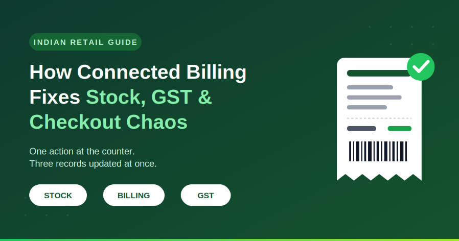 How Connected Billing Fixes Stock, GST and Checkout Chaos in Indian Retail
