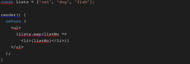 Missing out key on a listing component