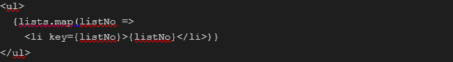 Missing out key on a listing component