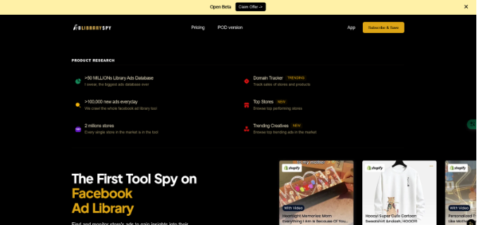 AdsLibrarySpy Screenshot