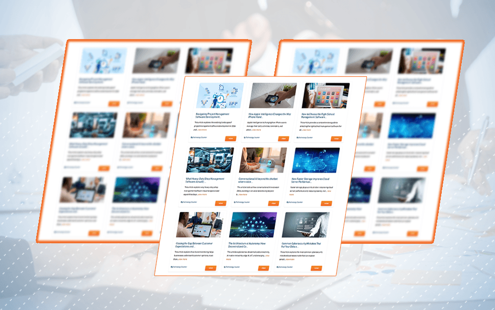 Blog page mockup showing a guest blog feature with subscribe button and author byline
