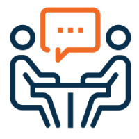 Step 1 Talk to us icon