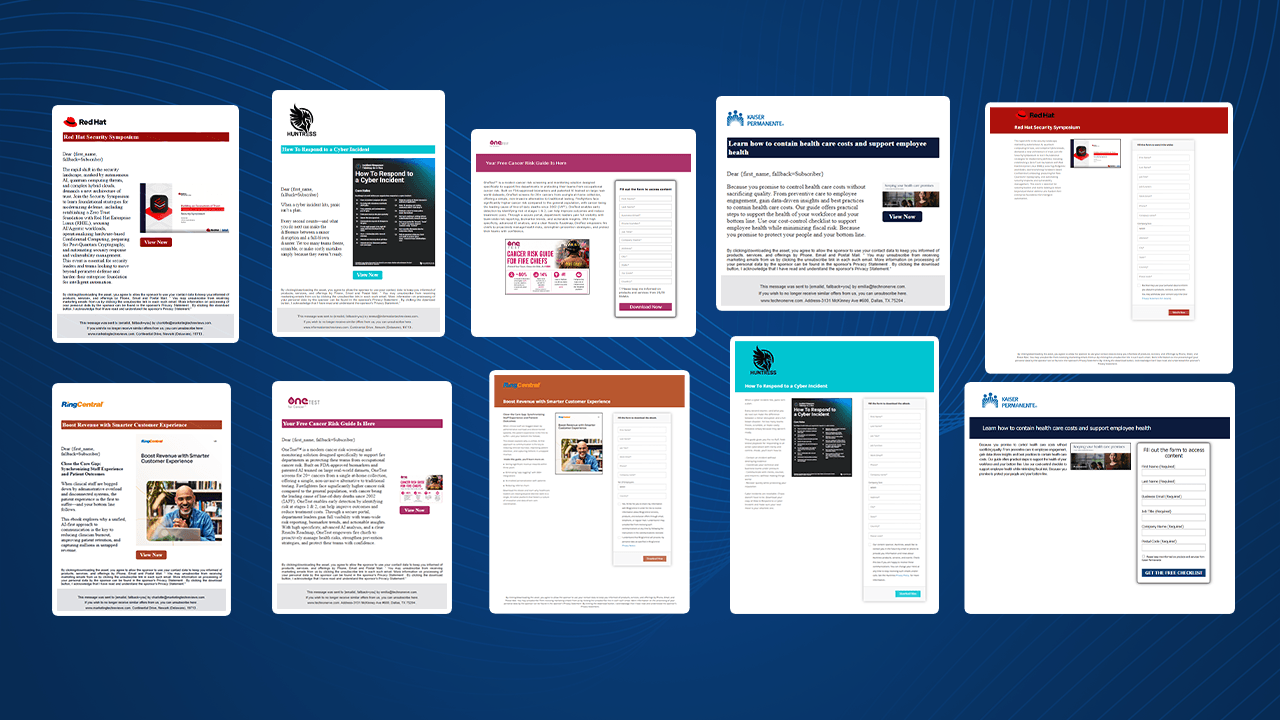 Dedicated email campaign mockup showing a single branded email with one focused message and call-to-action