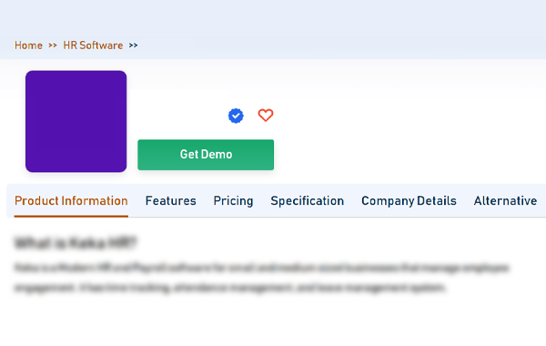 Product profile card with avatar, rating and CTA buttons
