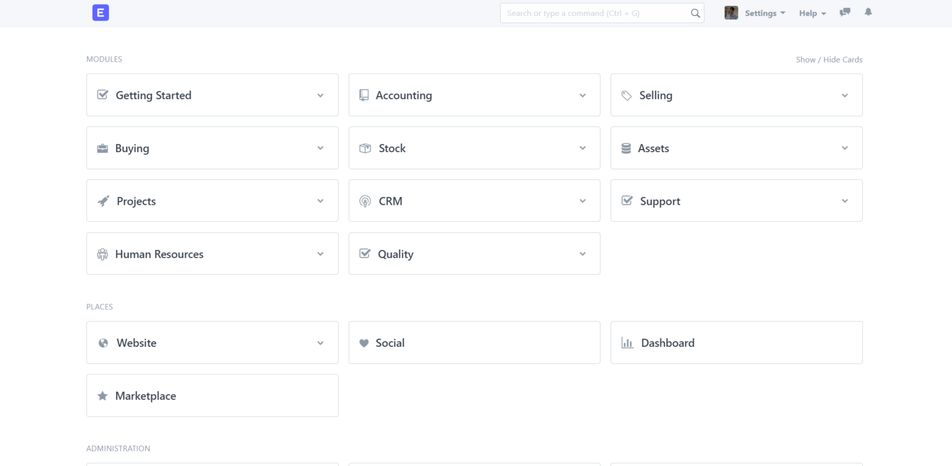 ERPNext Screenshots