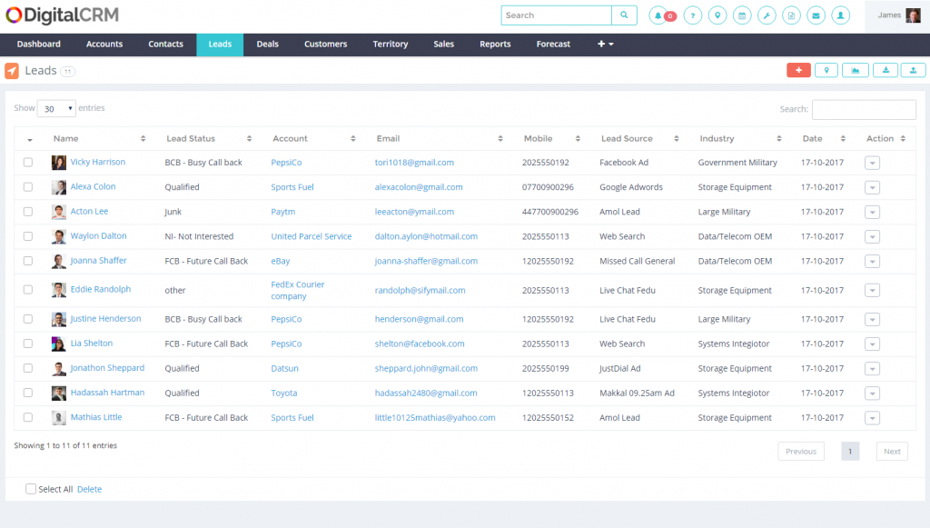 DigitalCRM Screenshots
