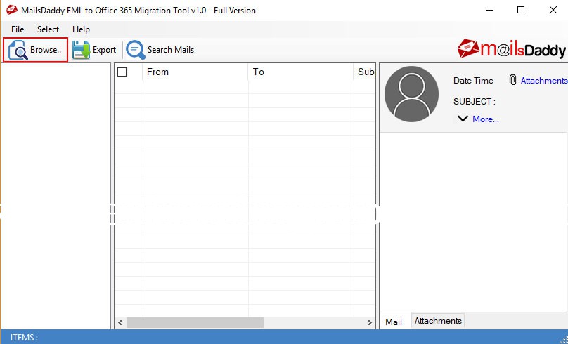MailsDaddy EML to Office 365 Migration Screenshots