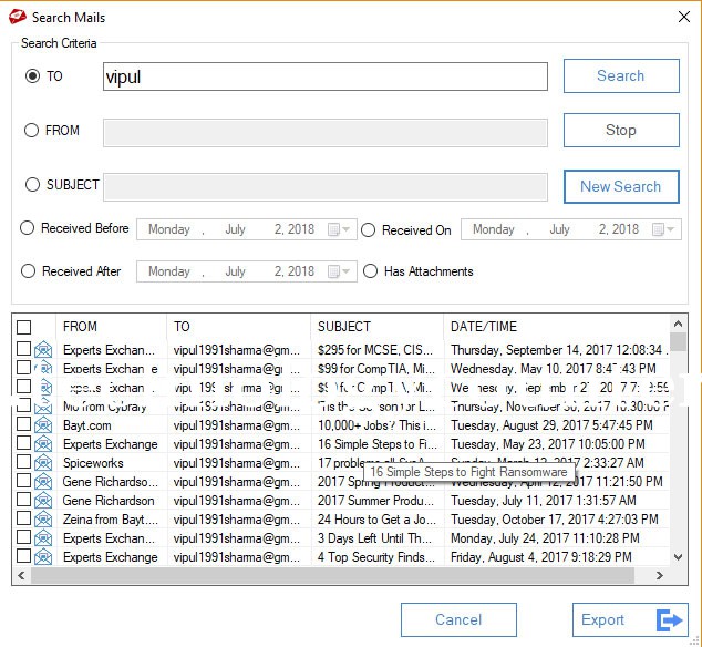 MailsDaddy EML to Office 365 Migration Screenshots
