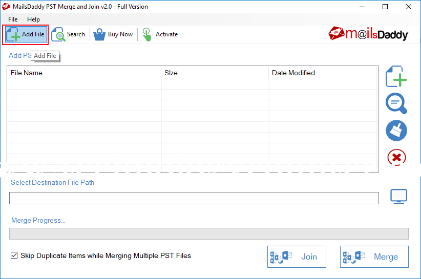 MailsDaddy PST Merge And Join Screenshots