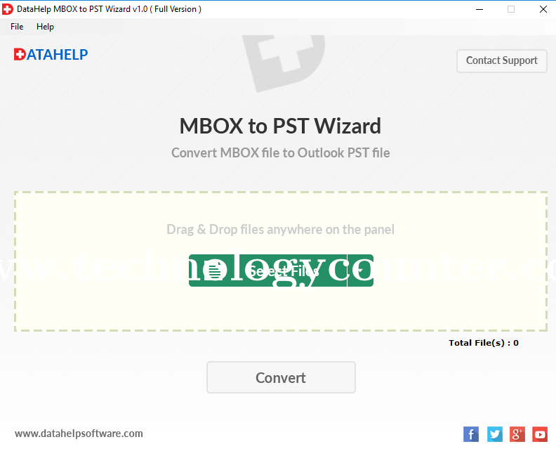 DataHelp MBOX to PST Converter Screenshots