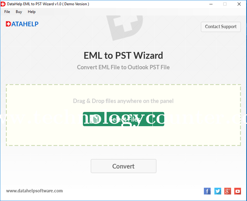 DataHelp EML to PST Converter Screenshots