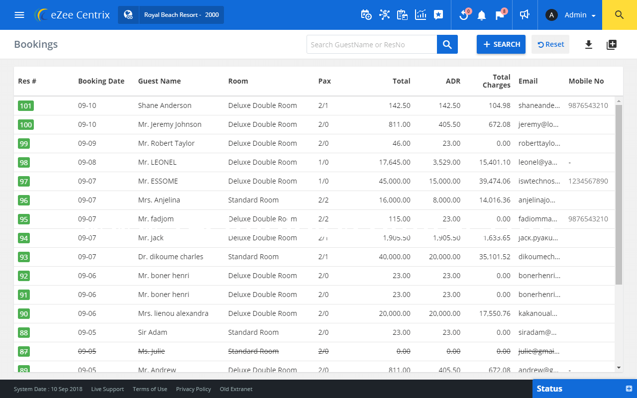 eZee Centrix Screenshots