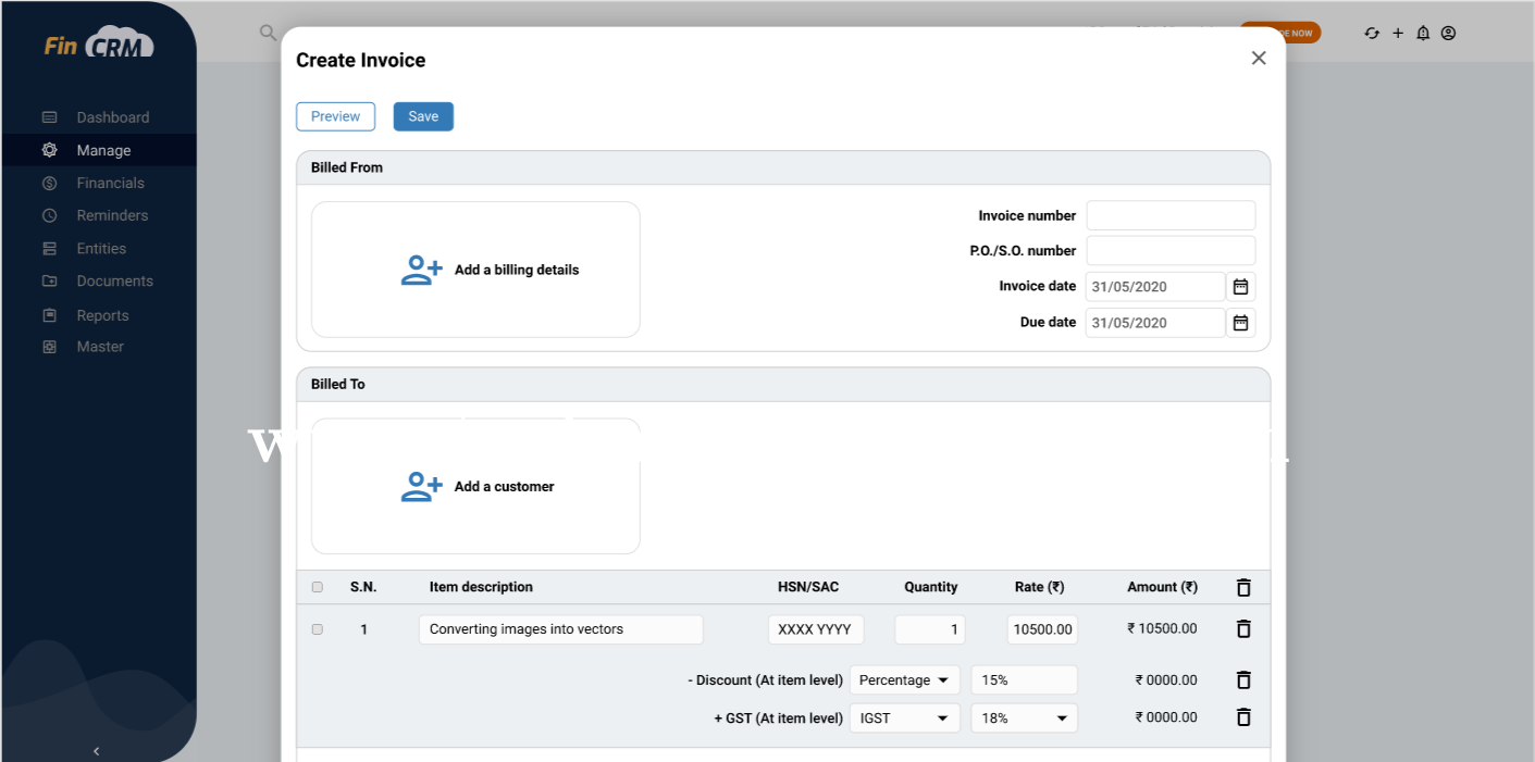 FinCRM Screenshots