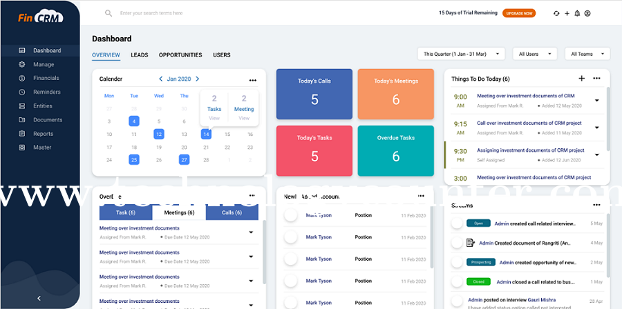 FinCRM Screenshots