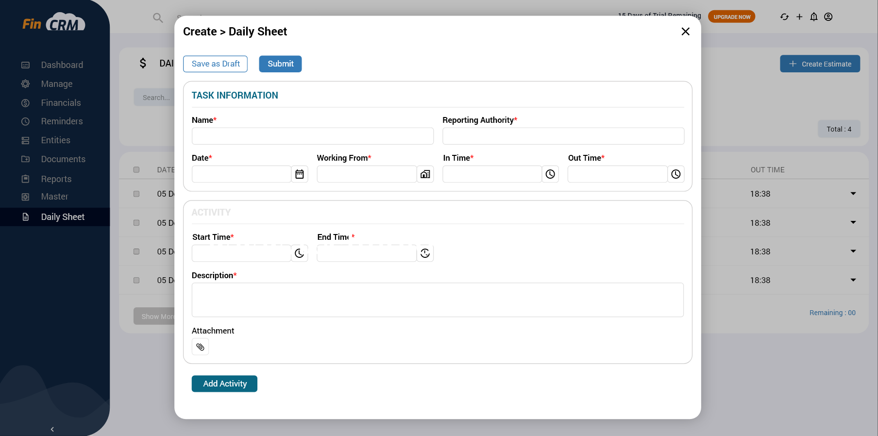 FinCRM Screenshots