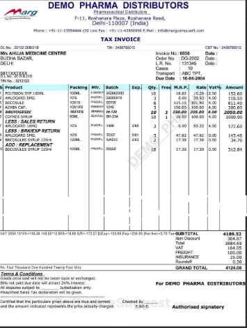 Marg ERP9+ Billing & Invoicing Screenshots