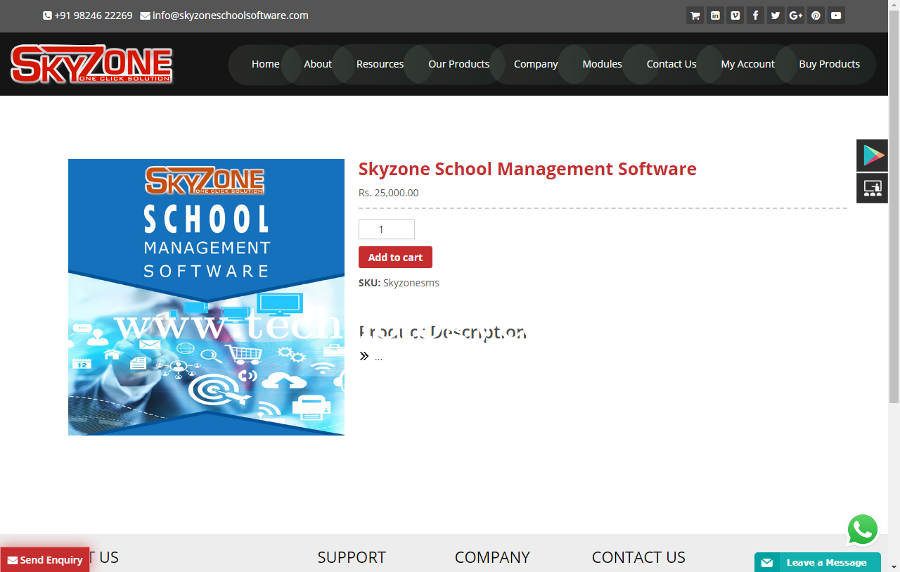 Skyzone School Management Screenshots