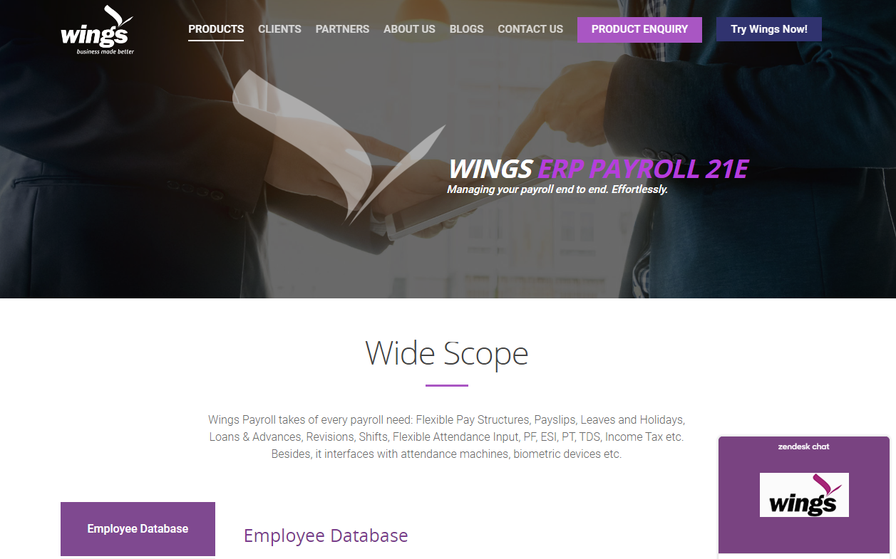 Wings ERP Payroll 21E Screenshots