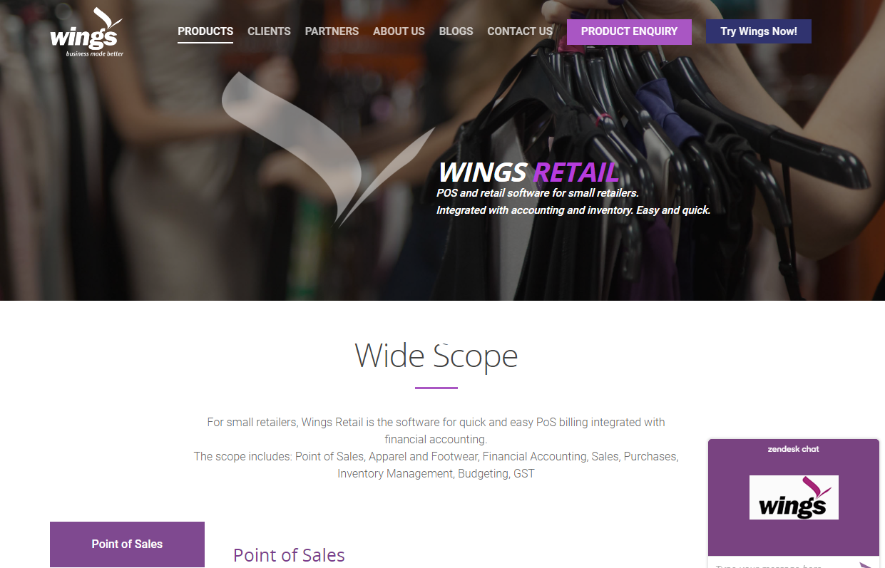 Wings Retail Screenshots