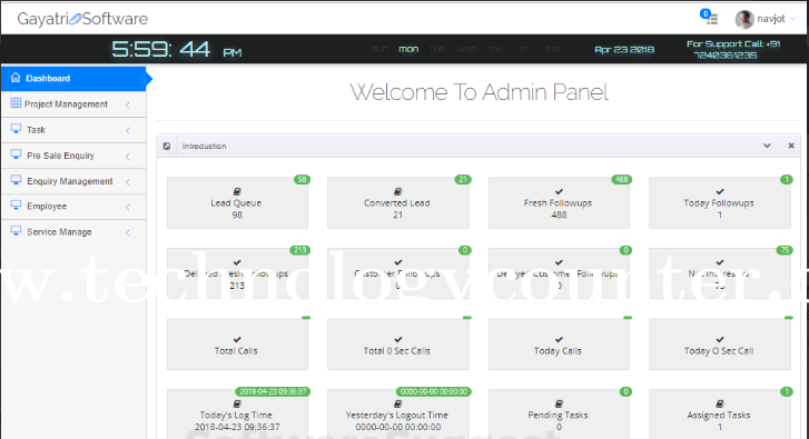 Gayatrisoft CRM Screenshots