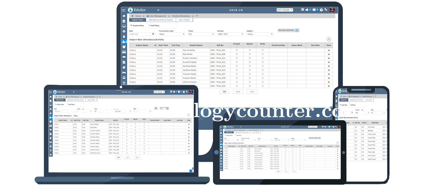 Edusys Attendance Management Screenshots