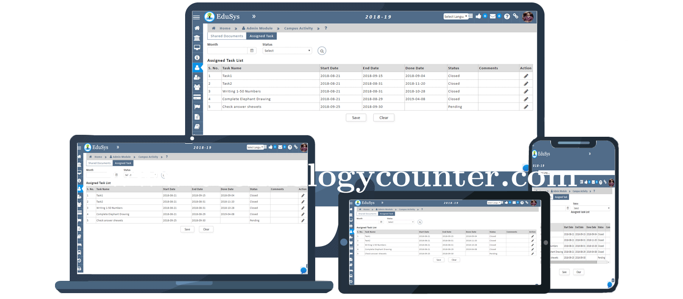 Edusys Classroom Management Screenshots