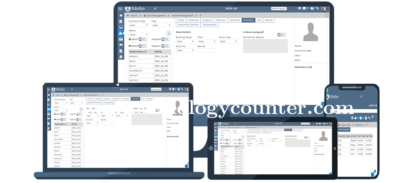 Edusys Hostel Management Screenshots
