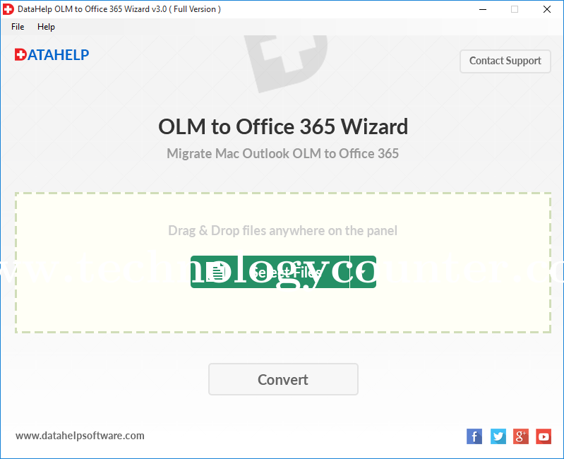DataHelp OLM to Office 365 Migration Screenshots
