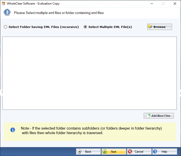 WholeClear EML to IMAP Converter Screenshots