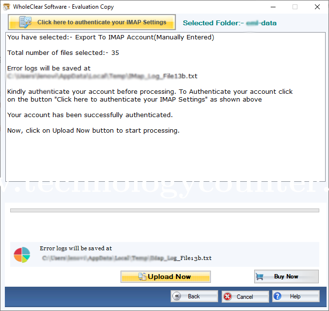 WholeClear PST to IMAP Converter Screenshots