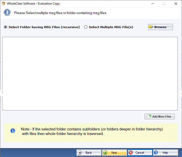 WholeClear MSG to IMAP Converter Screenshots