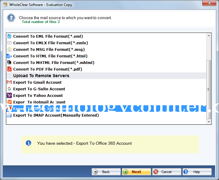 WholeClear Thunderbird to Office 365 Converter Screenshots