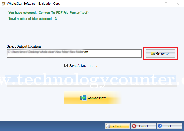 WholeClear Thunderbird to PDF Converter Screenshots