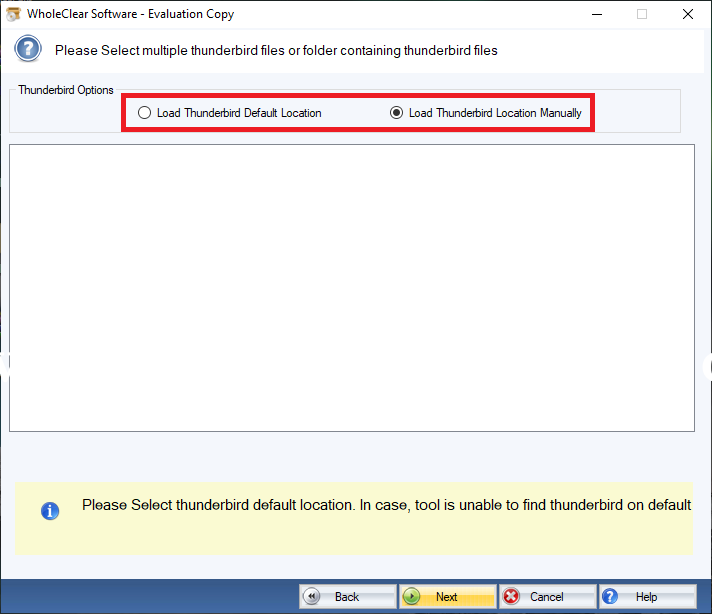 WholeClear Thunderbird to EML Converter Screenshots
