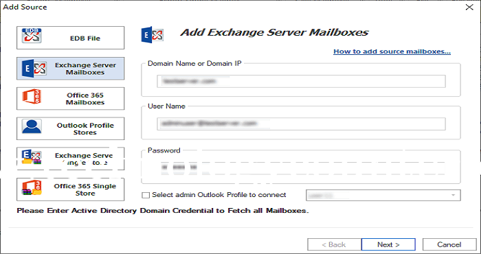 WholeClear Exchange Backup Screenshots