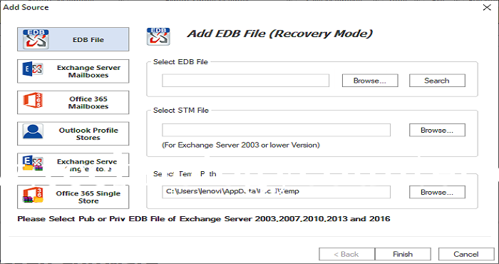 WholeClear Exchange Backup Screenshots