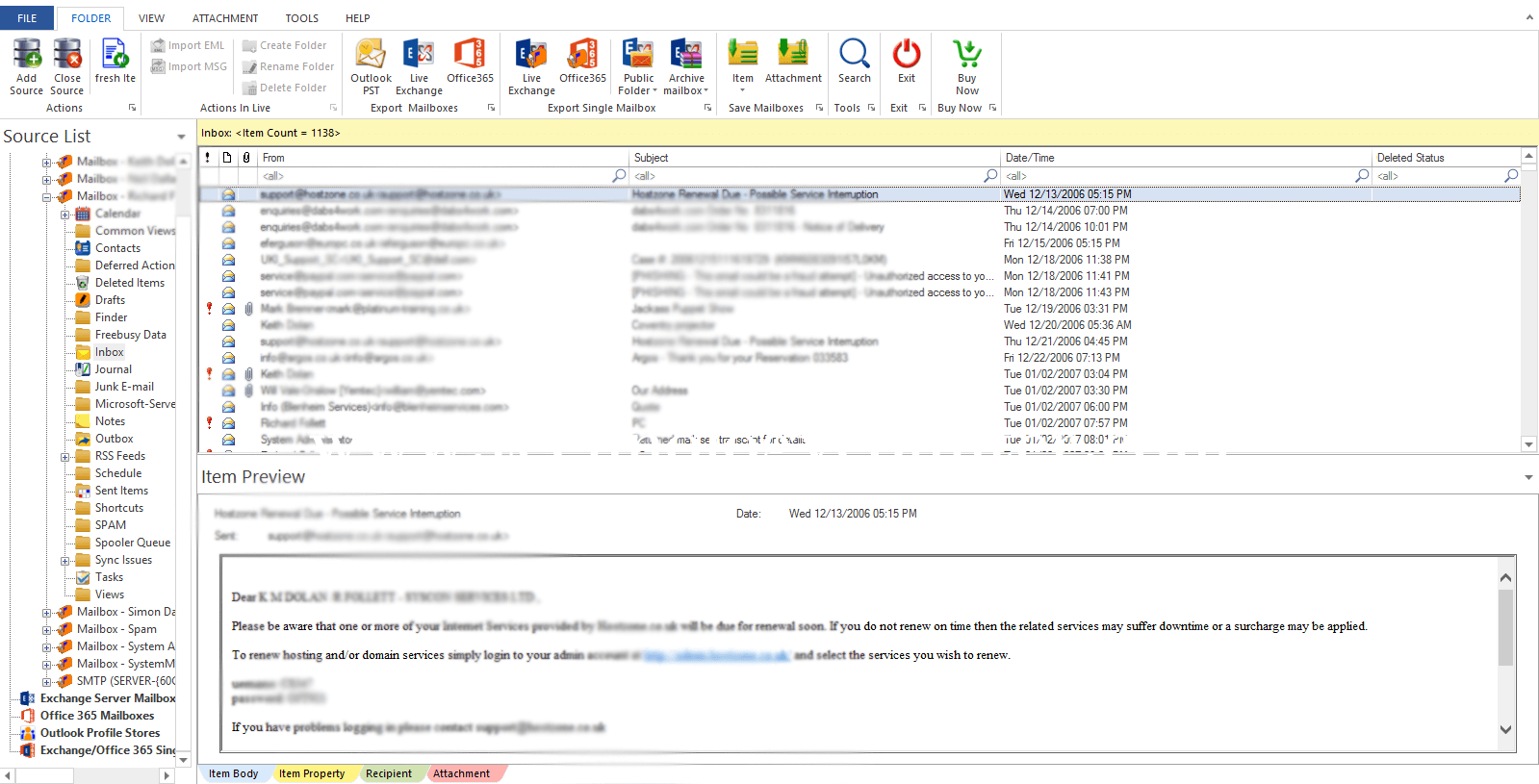 WholeClear EDB to PST Converter Screenshots