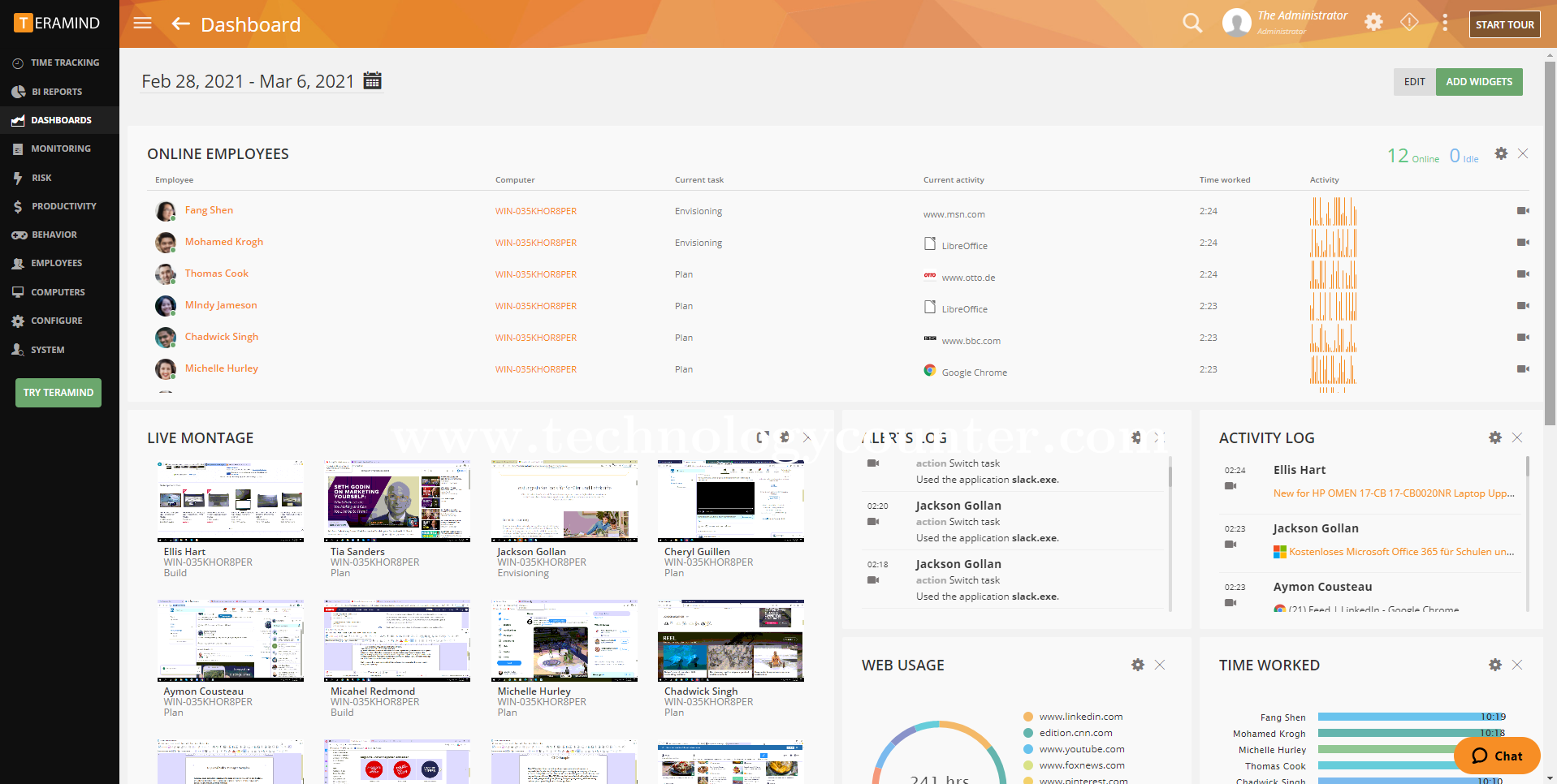 Teramind UAM Screenshots