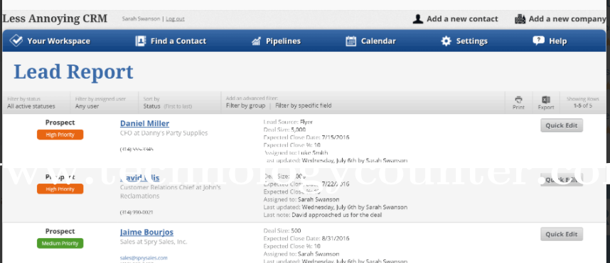 Less Annoying CRM Screenshots