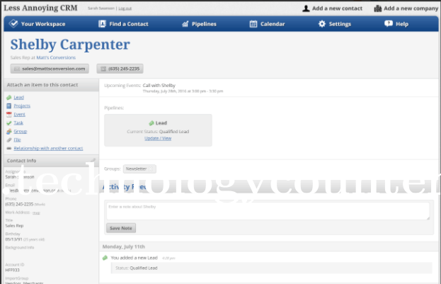 Less Annoying CRM Screenshots