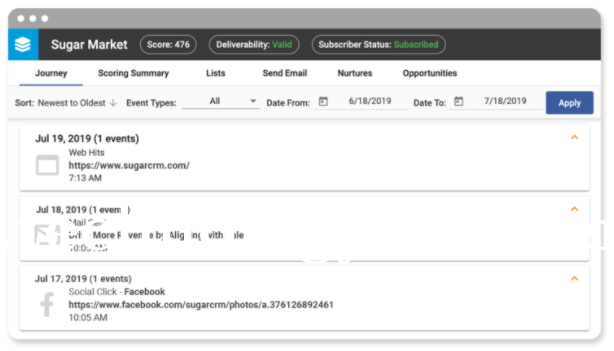 SugarCRM Screenshots