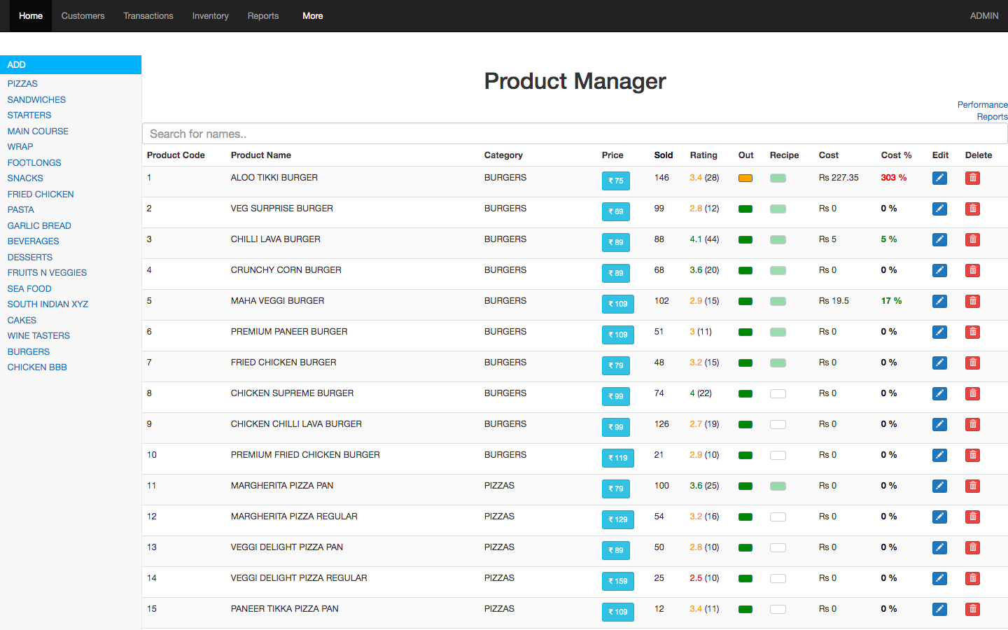 Eatlot POS Screenshots