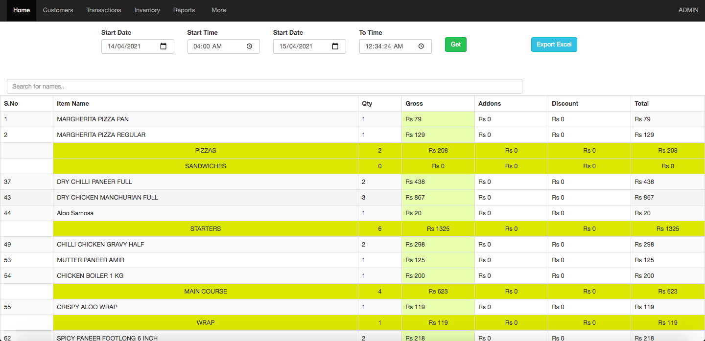 Eatlot POS Screenshots