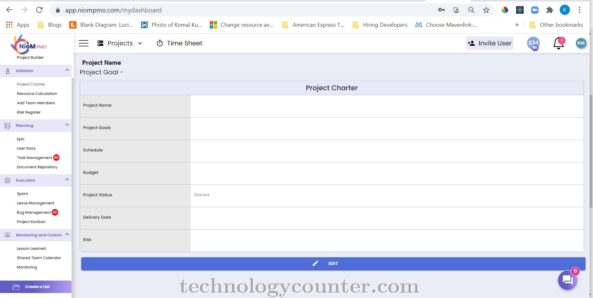 NioM PMO Screenshots