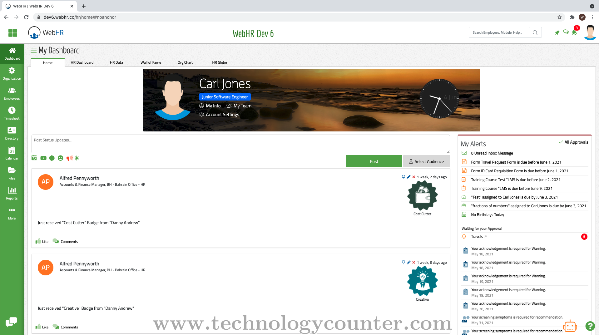WebHR Screenshots