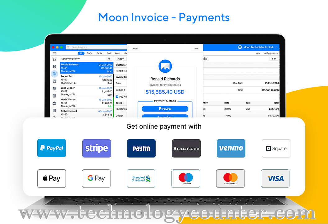 Moon Invoice Screenshots