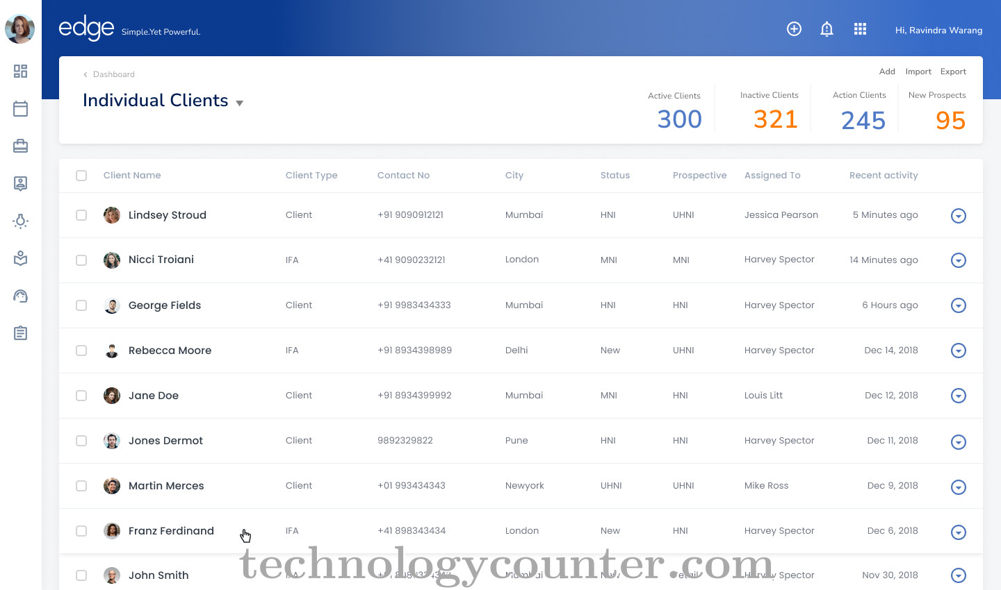 edge CRM Screenshots
