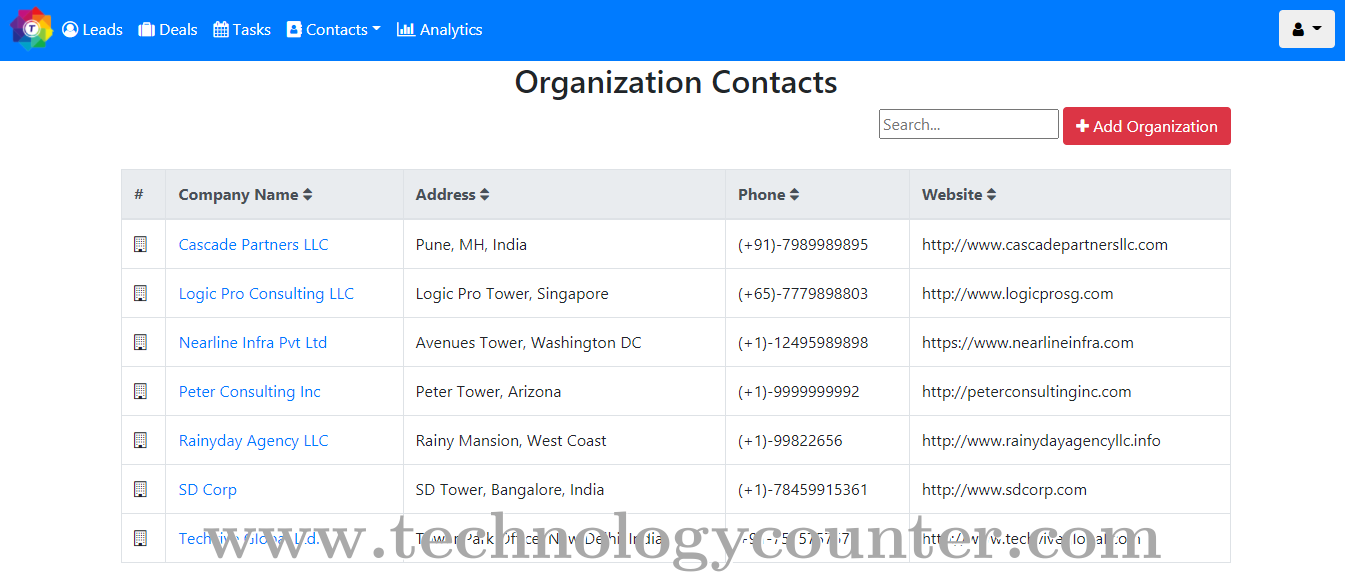 sonCloud Sales CRM Screenshots