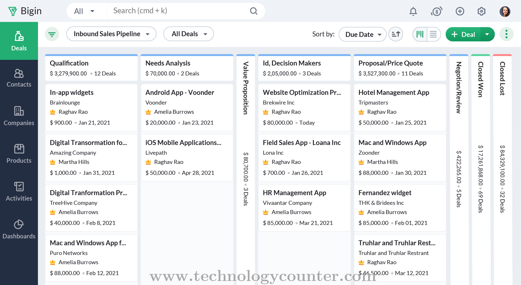 Bigin by Zoho CRM Screenshots
