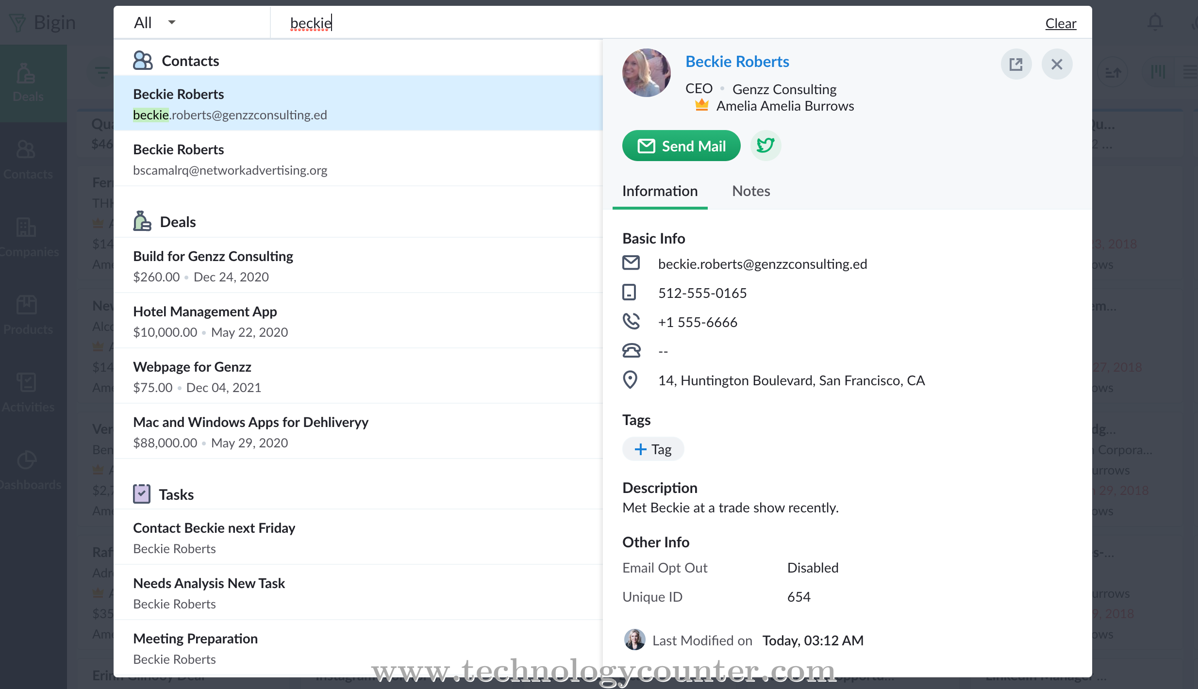 Bigin by Zoho CRM Screenshots